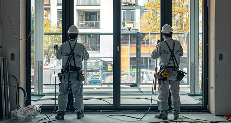 Patio Door Glass Replacement with Built-In Blinds in Ocoee, FL