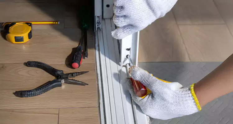 Backyard Sliding Door Track Repair in Ocoee, FL